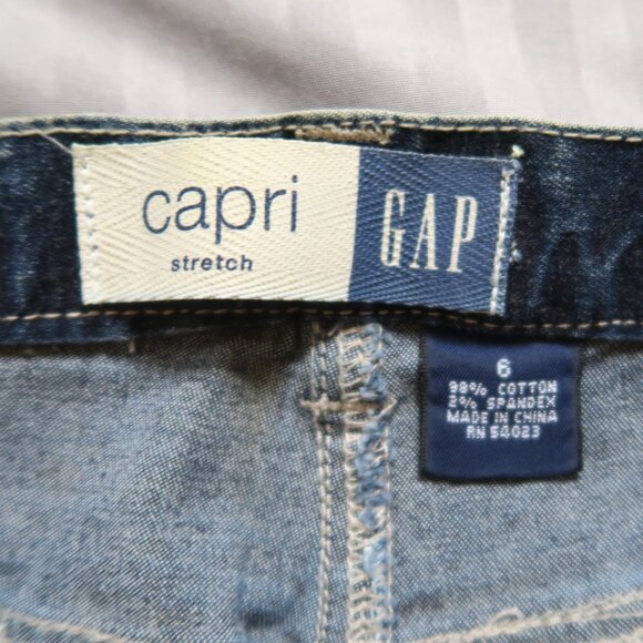 GapKids Girls Denim Jacket/Capri Butterflies & Flowers Outfit Sz 5/6 & 6 NWT - Picture 16 of 16